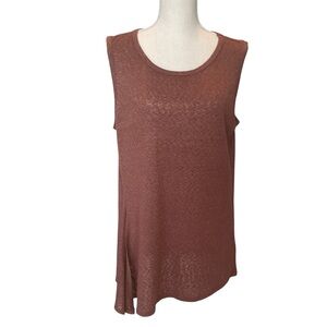 bobeau Rust Scoop Neck Sleeveless Tank XL